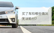 买了车险哪些情况无法赔付？